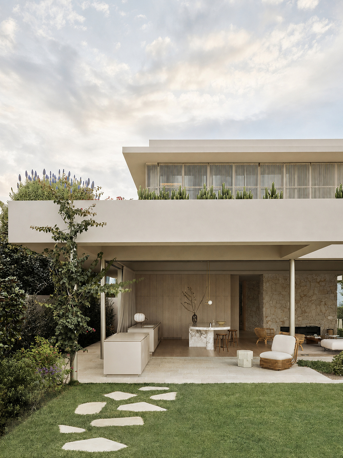 Australia coastal villa furniture sourcing brief for a contemporary landscaped residence